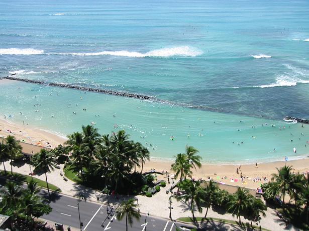 Lookdown View of Waikiki Beach