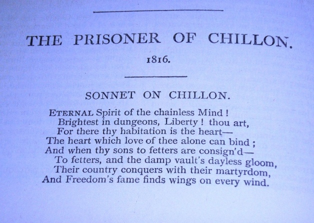 Sonnet on Chillon