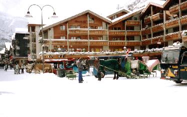 Zermatt station square